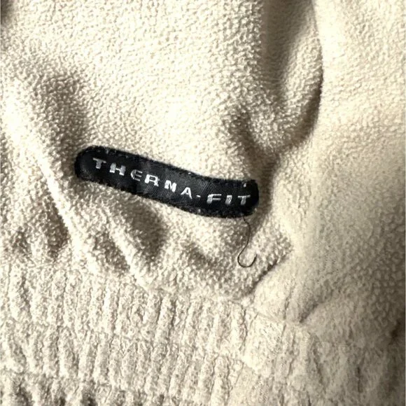 Nike Therma Fit Black Cream Reversible Zip Jacket Vintage Warm Layer - Picture 3 of 6